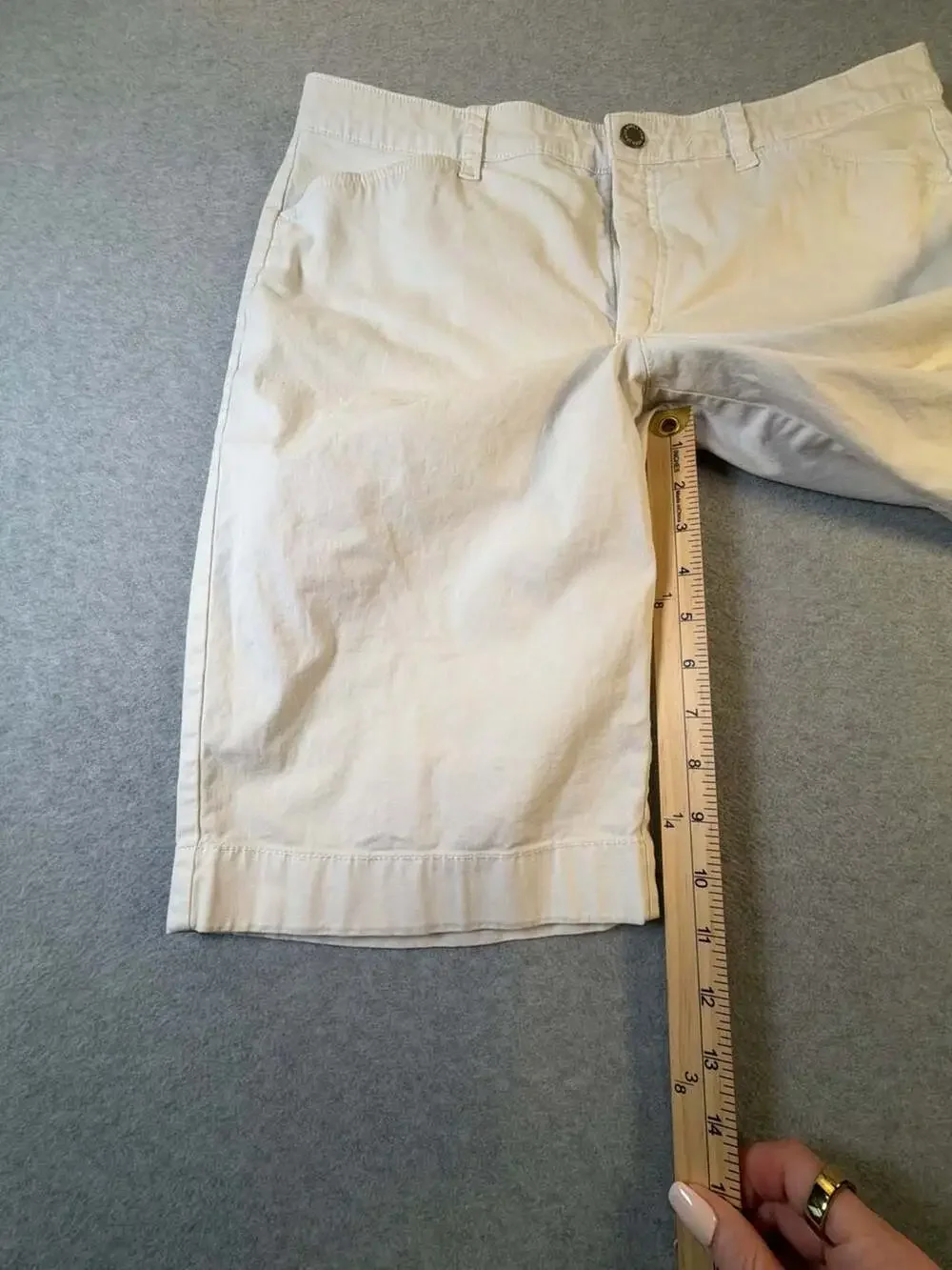 Jones New York Jeans White Trouser Shorts Size 12